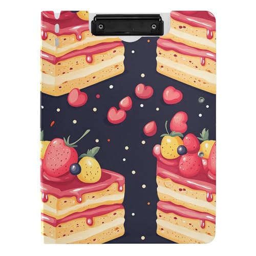 Klemmbrett mit Ordner A4 Klemmbrett Padfolio Horizontal und Vertikal Doppelclips Still-Clipboard mit Abdeckung Datum Kuchen Zirkus Stil Klemmbrett mit Ordner A4 Klemmbrett Padfolio Horizontal und Vertikal Doppelclips Still-Clipboard mit Abdeckung Datum Kuchen Zirkus Stil von Caihoyu