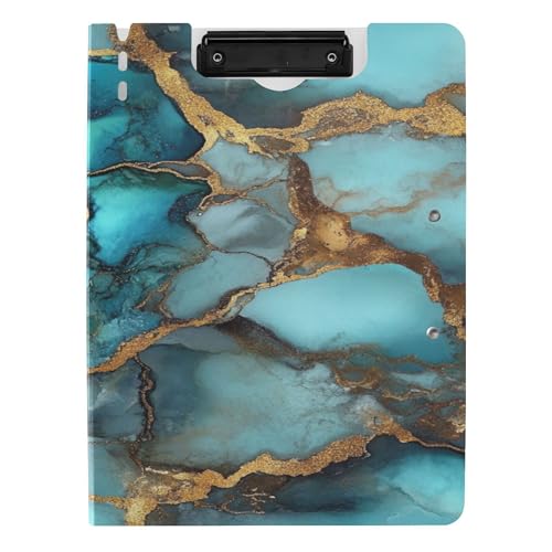 Klemmbrettmappe A4 Clipfolio Doppel Metall Clips Stifthalter Schule Klemmbrett mit Abdeckung Marmor Braun Türkis Klemmbrettmappe A4 Clipfolio Doppel Metall Clips Stifthalter Schule Klemmbrett mit Abdeckung Marmor Braun Türkis von Caihoyu