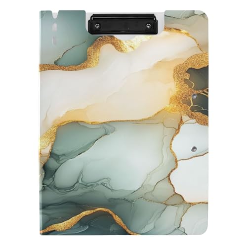 Klemmbrettmappe A4 Klemmbrett Binderfolio Doppelte Metallclips Stifthalter Büro Klemmbrett mit Hardcover Marmor Gelb Weiß Klemmbrettmappe A4 Klemmbrett Binderfolio Doppelte Metallclips Stifthalter Büro Klemmbrett mit Hardcover Marmor Gelb Weiß von Caihoyu