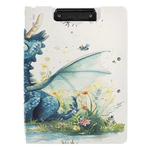 Klemmbrettmappe A4 Klemmbrett Folio Binder Doppelclips Stifthalter Schule Klemmbrett mit Hardcover Lustiger Drache A River Klemmbrettmappe A4 Klemmbrett Folio Binder Doppelclips Stifthalter Schule Klemmbrett mit Hardcover Lustiger Drache A River von Caihoyu