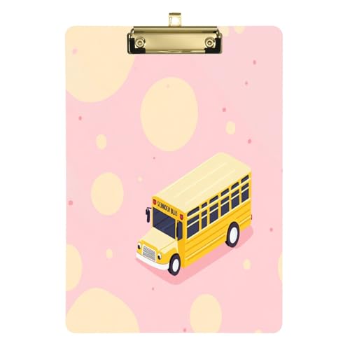 Kunststoff-Klemmbretter, lustig, cool, dekorative Klemmbretter, flaches Profil, Aktenordner, Papier, Schreibblock, Dokumenten-Organizer für Schule, Arbeit, Zeichnen, goldfarbener Clip, 30,5 x 22,9 cm von Caihoyu