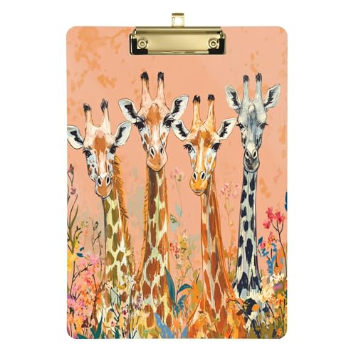 Kunststoff-Klemmbretter, lustig, cool, dekorative Klemmbretter mit Metallclip, Aktenordner, Papier-Schreibblock für Büro, Schule, Klassenzimmer, Krankenschwester, goldfarbener Clip, 30,5 x 22,9 cm von Caihoyu