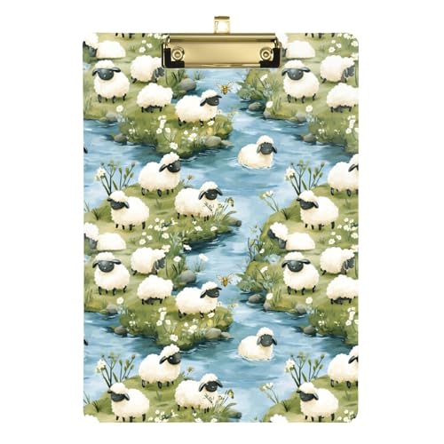 Kunststoff-Klemmbretter, lustig, cool, dekorative Klemmbretter mit Metallclip, Standard-A4-Größe, Klemmbretter für Krankenschwestern, Studenten, Büro, silberfarbener Clip, 30,5 x 22,9 cm von Caihoyu
