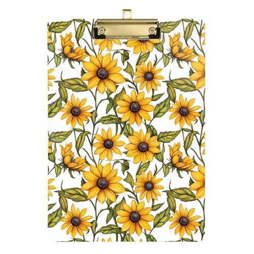 Kunststoff-Klemmbretter, niedlich, modisch, dekorativ, flaches Profil, Standard-A4-Größe, Klemmbretter für Frauen, Krankenschwestern, Büro, goldfarbener Clip, 30,5 x 22,9 cm, Schönheit von Caihoyu