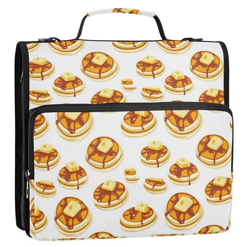 Organizer mit 3 Ringen und Griff, wasserdicht, Dokumenten-Organizer, geeignet für Pfannkuchen in der Mittelschule, mit Butter und Ahornsirup Organizer mit 3 Ringen und Griff, wasserdicht, Dokumenten-Organizer, geeignet für Pfannkuchen in der Mittelschule, mit Butter und Ahornsirup von Caihoyu