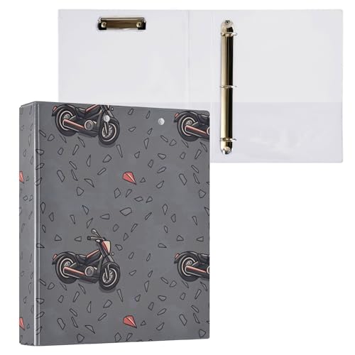 Ringbuch, 3,8 cm, runde Ringe, Schulbedarf mit Klemmbrett, sortierte Ordner, Hardcover, 2 Stück, Motorradgrau Ringbuch, 3,8 cm, runde Ringe, Schulbedarf mit Klemmbrett, sortierte Ordner, Hardcover, 2 Stück, Motorradgrau von Caihoyu