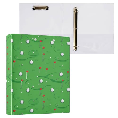 Ringbuch, 3 Ringe, Schulbedarf mit Tascheneinband, Büroordner, Hardcover, 2 Stück, Golfgrün von Caihoyu