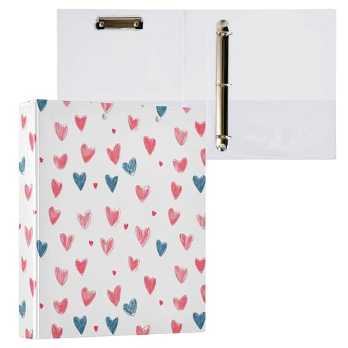Ringbuch für Studenten, 3,8 cm, mit Klemmbrett, verschiedene Ordner, Hardcover, 1 Packung, Valentinstag, Liebesherzen Ringbuch für Studenten, 3,8 cm, mit Klemmbrett, verschiedene Ordner, Hardcover, 1 Packung, Valentinstag, Liebesherzen von Caihoyu