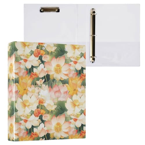 Ringbuch mit runden Ringen, College-Ordner für Studenten, mit Innentaschen, Bürobedarf, Hardcover, 1 Packung, Vietnam, Blume, Schönheit, Sommerblumen, 3,8 cm Ringbuch mit runden Ringen, College-Ordner für Studenten, mit Innentaschen, Bürobedarf, Hardcover, 1 Packung, Vietnam, Blume, Schönheit, Sommerblumen, 3,8 cm von Caihoyu