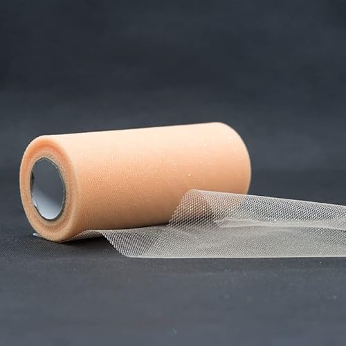 Glitter Tüll Stoff Pailletten Tüll für DIY Kunsthandwerk Nähen und Dekoration 15cm*22m (13 Rosa Pfirsich) von CaiiBtntgb
