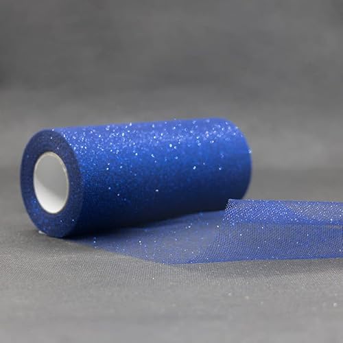 Glitter Tüll Stoff Pailletten Tüll für DIY Kunsthandwerk Nähen und Dekoration 15cm*22m (21 Dunkelblau) von CaiiBtntgb
