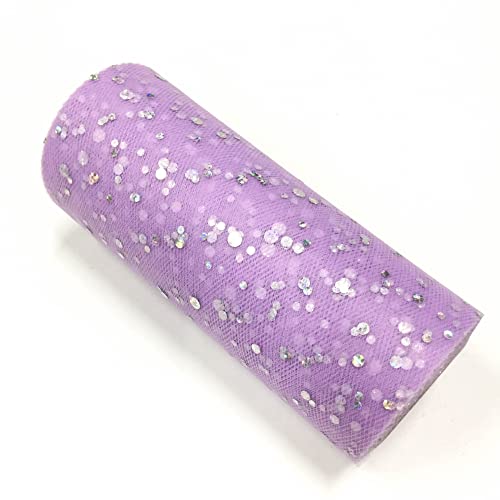 Glitzernde Pailletten Tüll Rolle Hochzeitsdekoration Organza Basteln Geburtstag Partyzubehör Stoffspule Tüll Tutu Kleid 25 Yards x 15cm (Fuchsie) von CaiiBtntgb