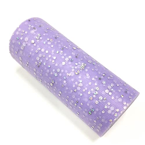 Glitzernde Pailletten Tüll Rolle Hochzeitsdekoration Organza Basteln Geburtstag Partyzubehör Stoffspule Tüll Tutu Kleid 25 Yards x 15cm (Lila) von CaiiBtntgb