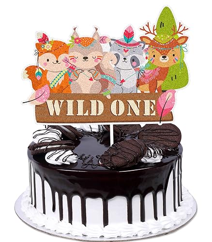 Wild One Waldtiere Happy Birthday Tortenaufsatz – Waldfreunde Happy 1st Birthday Tortenaufsatz – Waldtiere Freunde Party Glitzer Fuchs Tortenaufsatz Zubehör für Babyparty Kinder Wild One Waldtiere Happy Birthday Tortenaufsatz – Waldfreunde Happy 1st Birthday Tortenaufsatz – Waldtiere Freunde Party Glitzer Fuchs Tortenaufsatz Zubehör für Babyparty Kinder von Caiwowo