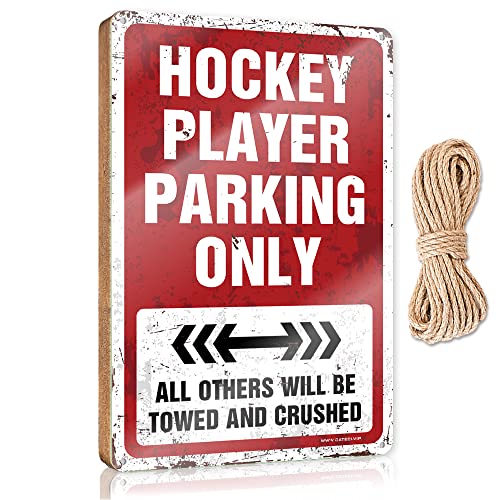 CakJuice Holzschild mit Aufschrift "Friends" für Zuhause, Hockeyspieler, Parkplatz, Bauernhaus, Badezimmer, Wandschilder zum Aufhängen (Größe: 23 x 35 cm) von CakJuice