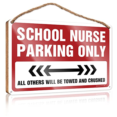 CakJuice Tür-Dekoschild für Schule, Krankenschwester, Parkplatz, lustiges Wandschild, Dekoration für Haustür, 20 x 30 cm von CakJuice