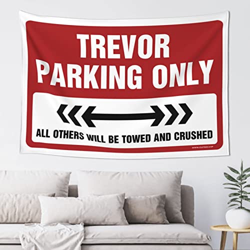 CakJuice Wandbehang aus Holz, Motiv: Trevor Parkplatz, Geschenke für Arbeiter, Freunde, Herbst-Haustür-Dekoration (Größe: 100 x 150 cm) von CakJuice