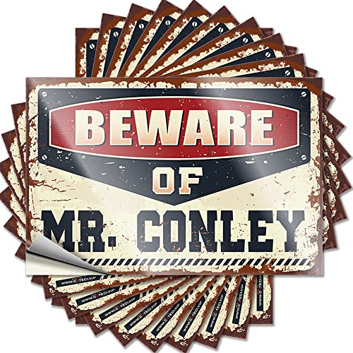 Hardhat-Sticker und Abziehbilder "Beware of Mr. Conley", lustiger Aufkleber, 10 Stück, Männer, Höhlendekoration, Barregeln, Schild (Größe: 6 x 9 cm) von CakJuice