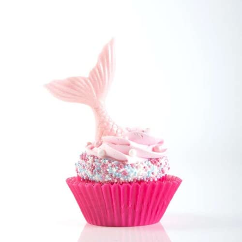 COXIMUS"backen und mehr" Tortendeko Kindergeburtstag und Geburtstag | Zucker Meerjungfrauen Flossen pastell ca.40mm 10Stck von Cake Company