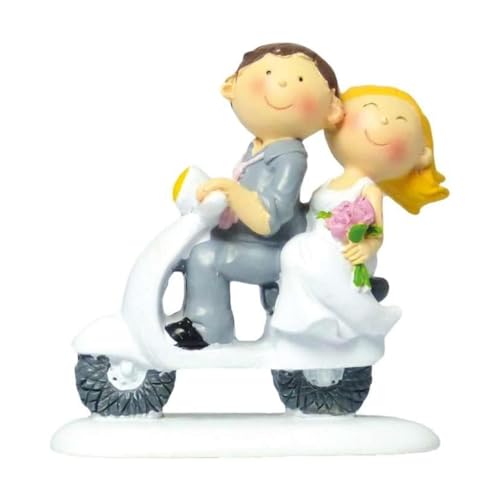 Cake Company Cake Topper Brautpaar auf Roller I Hochzeit Tortendekoration für besondere Momente I Tortenfigur aus hochwertigem Material von Cake Company