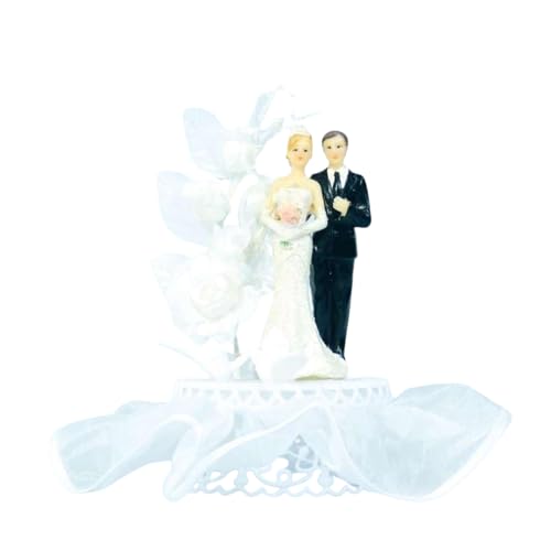 Cake Company Cake Topper Brautpaar mit Tauben I Hochzeit Tortendekoration für besondere Momente I Tortenfigur aus hochwertigem Material von Cake Company