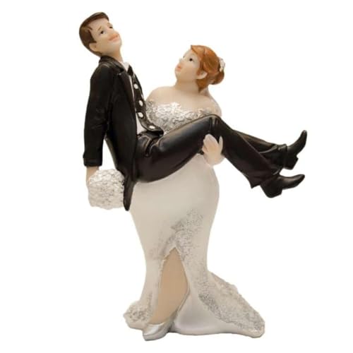 Cake Company Cake Topper Brautpaar mollig Sie trägt ihn I Hochzeit Tortendekoration für besondere Momente I Tortenfigur aus hochwertigem Material von Cake Company