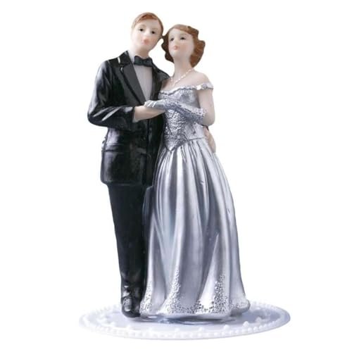 Cake Company Cake Topper Brautpaar silber I Hochzeit Tortendekoration für besondere Momente I Tortenfigur aus hochwertigem Material von Cake Company