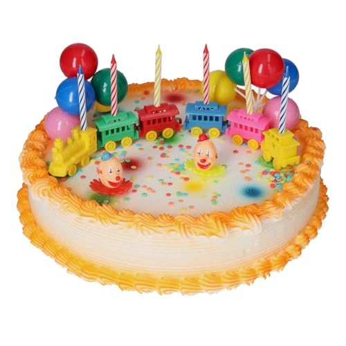 Cake Company Zirkuszug Motivtorte | Tortendekor Set mit Zug, Ballons und Kerzen, Clown Pickern & essbarem Zuckerkonfetti | Perfekt für Kindergeburtstage & Zirkus Mottopartys Cake Company Zirkuszug Motivtorte | Tortendekor Set mit Zug, Ballons und Kerzen, Clown Pickern & essbarem Zuckerkonfetti | Perfekt für Kindergeburtstage & Zirkus Mottopartys von Cake Company