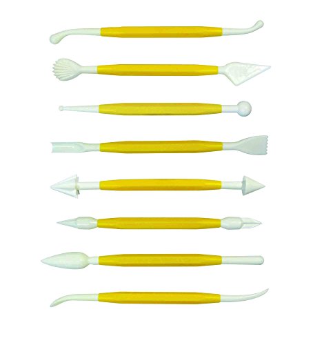 PME BK123 Modellierwerkzeuge 8-teiliges Set, Gelb PME BK123 Modellierwerkzeuge 8-teiliges Set, Gelb von PME