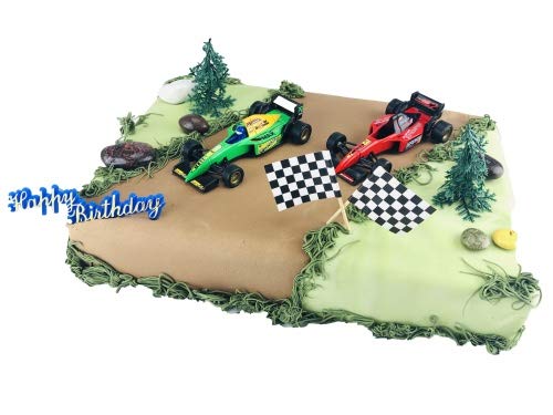 Cake Company Tortendekoration Rennwagen mit Zielflaggen | Tortendeko Kindergeburtstag und Geburtstag | Motivtorte Rennwagen Cake Company Tortendekoration Rennwagen mit Zielflaggen | Tortendeko Kindergeburtstag und Geburtstag | Motivtorte Rennwagen von Cake Company