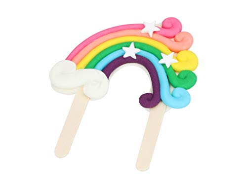 Feinzucker Regenbogen Bunt Einhorn Cake Topper Einstecker Tortenfigur von Pati-Versand