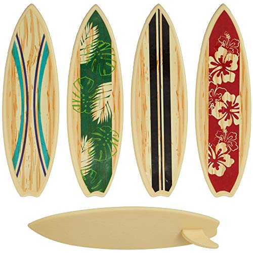 CakeDrake Surfboard Surfbrett Strand Luau Tropical 4 Stück Kuchen Party Dekoration Topper von CakeDrake