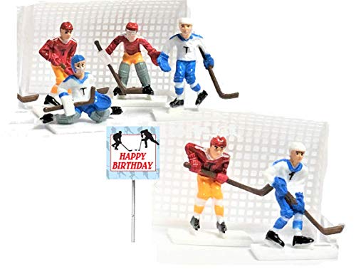Cakesupplyshop 8 Piece Hockey Players & Goals Set Cake Topper Decoration by CakeSupplyShop von CakeSupplyShop Celebrations