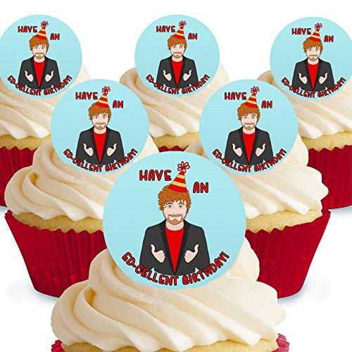 Cakeshop Ed-cellent Birthday Ed Sheeran Essbare Kuchendekorationen – vorgeschnittene Premium-Qualität Cake Shop 12 x Pre-cut Premium Wafer Paper Toppers Cakeshop Ed-cellent Birthday Ed Sheeran Essbare Kuchendekorationen – vorgeschnittene Premium-Qualität Cake Shop 12 x Pre-cut Premium Wafer Paper Toppers von Cakeshop