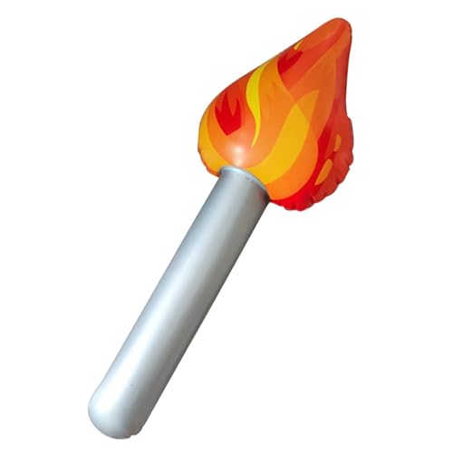 Flammenstütze | Gefälschtes aufblasbares Taschenlampenspielzeug | Feuereffekt-Requisite, 16 Zoll aufblasbare Fackel, lustige Fackel zum Aufblasen für Spiele, gefälschte Fackeldekorationen von Calakono