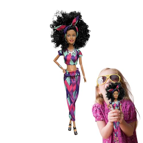 Mädchenpuppen mit Gelenken, flexible Spielzeugpuppe, bewegliche Puppe als Foto-Requisiten, mehrgliedrige schwarze Mädchenpuppe, gegliederte Mädchenpuppe mit Kleidung, flexible bewegliche Puppe von Calakono