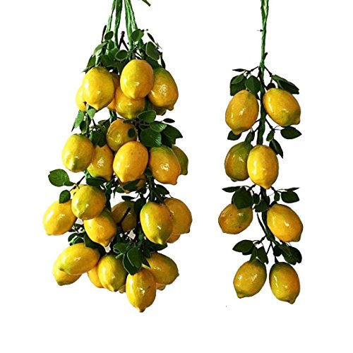 Calcifer Künstlicher Früchte-/ Gemüsestrang, Dekoration für Restaurant/Hotel/Zuhause/Garten, 50 cm Lemon String: 8 Bulbs Calcifer Künstlicher Früchte-/ Gemüsestrang, Dekoration für Restaurant/Hotel/Zuhause/Garten, 50 cm Lemon String: 8 Bulbs von Calcifer