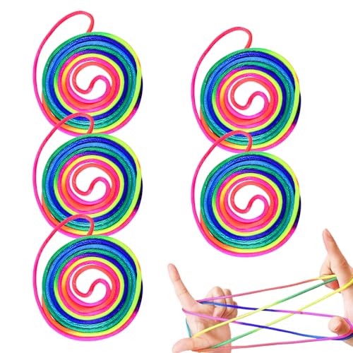 Caldamn 5 Stück Trommelseil Finger Twist Fadenspiel Flexibles für Kinder Hochwertige Rainbow Rope Finger Gummiband Spiel Kinder Fadenfingerspiele Lernspielzeug für Kinder Gummitwist Mädchen ab 8 Caldamn 5 Stück Trommelseil Finger Twist Fadenspiel Flexibles für Kinder Hochwertige Rainbow Rope Finger Gummiband Spiel Kinder Fadenfingerspiele Lernspielzeug für Kinder Gummitwist Mädchen ab 8 von Caldamn