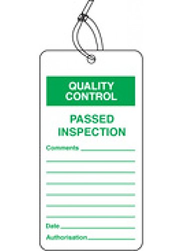 Caledonia Schilder 59775 bestanden Inspektion QC Tag (Pack von 10) von Caledonia Signs