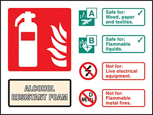 Caledonia Schilder 81245d Schaum Feuerlöscher ID, Alkohol beständig Caledonia Schilder 81245d Schaum Feuerlöscher ID, Alkohol beständig von Caledonia Signs