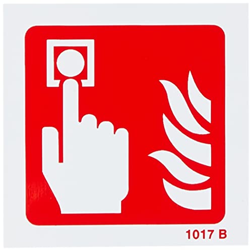 Caledonia Signs 11017B Feuerlöscher-Symbol, starrer Kunststoff, Maße B: 80 x 80 mm. von Caledonia Signs