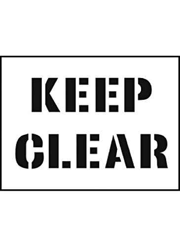 Caledonia Signs 59660 Keep Clear Schablonen-Set, 600 mm x 400 mm von Caledonia Signs