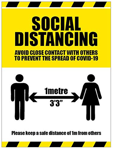 Social Distancing, vermeiden Sie engen Kontakt mit anderen Bodengrafik 600 x 400 mm Social Distancing, vermeiden Sie engen Kontakt mit anderen Bodengrafik 600 x 400 mm von Caledonia Signs