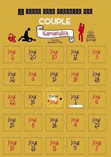Erotischer Kalender für Paare für Männer und Frauen | 25 Kamasutra-Positionen zum Entdecken | Format A3 | sinnliches Geschenk zum Verschenken für Verliebte, Weihnachten oder Valentinstag | Staffelei Erotischer Kalender für Paare für Männer und Frauen | 25 Kamasutra-Positionen zum Entdecken | Format A3 | sinnliches Geschenk zum Verschenken für Verliebte, Weihnachten oder Valentinstag | Staffelei von Calendrier Evenement