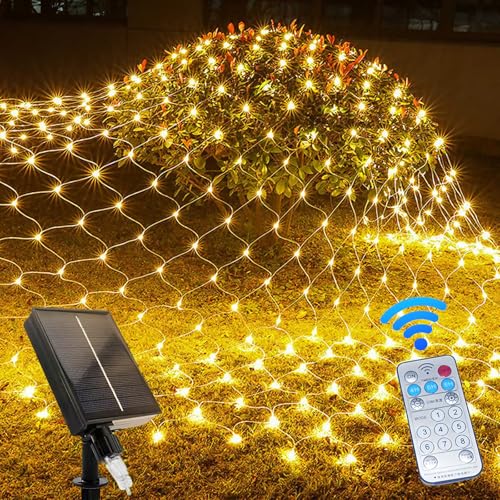3 x 2 M 192er Solar LED Lichternetz Außen, Lichtervorhang Lichterkette Warmweiß Deko Leuchte Innen und Außen Timer 8 Modi, IP44 Wasserdicht Solar Baum Netzlicht Mesh für Garten Balkon 3 x 2 M 192er Solar LED Lichternetz Außen, Lichtervorhang Lichterkette Warmweiß Deko Leuchte Innen und Außen Timer 8 Modi, IP44 Wasserdicht Solar Baum Netzlicht Mesh für Garten Balkon von Calenxy