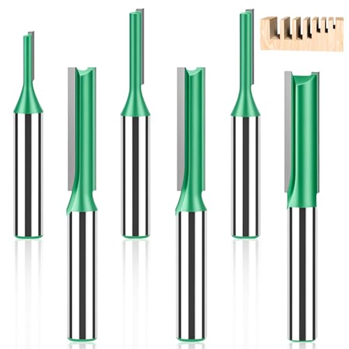 8mm Schaft Gerade Fräser Set, 6-teilig Nutfräser für Holzbearbeitung, Holzfräser Fräser Fräsfräser Schneidmesser, Schaft Nutfräser Ø3/4/5/6/7/8mm Hartmetall Fräser DIY Holzfräsen Zubehör für Oberfräse 8mm Schaft Gerade Fräser Set, 6-teilig Nutfräser für Holzbearbeitung, Holzfräser Fräser Fräsfräser Schneidmesser, Schaft Nutfräser Ø3/4/5/6/7/8mm Hartmetall Fräser DIY Holzfräsen Zubehör für Oberfräse von Calenxy