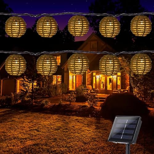 Calenxy 10er LED Solar Rattankugel Lampion Lichterkette, 3,6M Lichterkette warmweiß KugelGartenleuchten für Außen Solar Lichterkette Lampion Solar Solarlampen Solarleuchten für Balkon Garten Outdoor Calenxy 10er LED Solar Rattankugel Lampion Lichterkette, 3,6M Lichterkette warmweiß KugelGartenleuchten für Außen Solar Lichterkette Lampion Solar Solarlampen Solarleuchten für Balkon Garten Outdoor von Calenxy