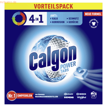 Calgon Waschmaschinenreiniger 4in1 3248561 Tabs 77 Stück von Calgon