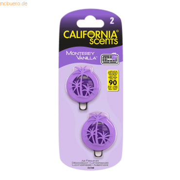 California Scents Lufterfrischer E303200802 Monterey Vanilla 2 Stück von California Scents