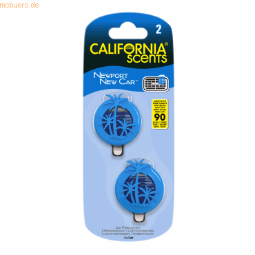 California Scents Lufterfrischer E303201202 Newport/New Car 2 Stück von California Scents